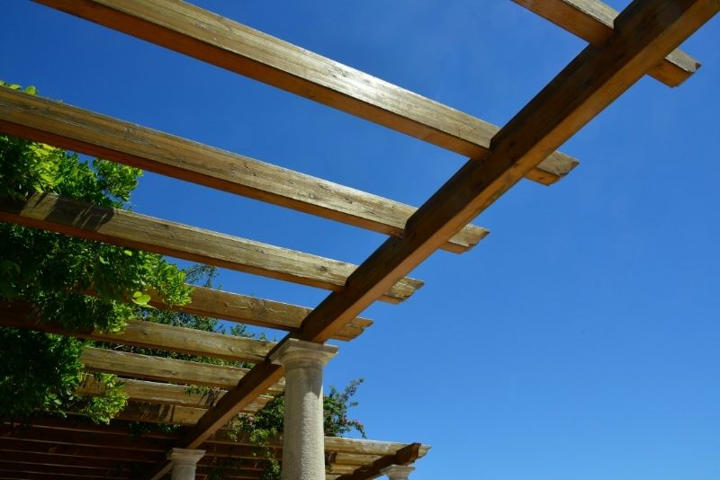 garden pergola with roof