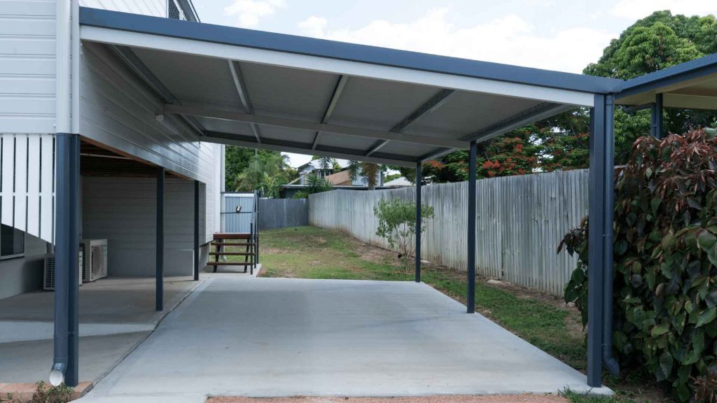 modern carport attached to house