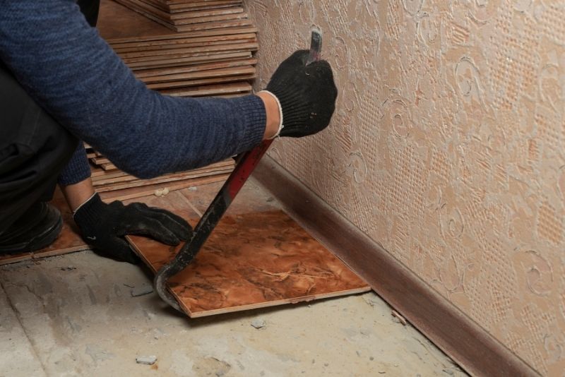 linoleum tile removal