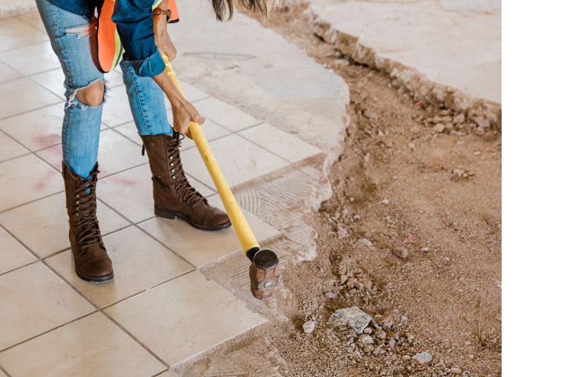 bathroom tile removal