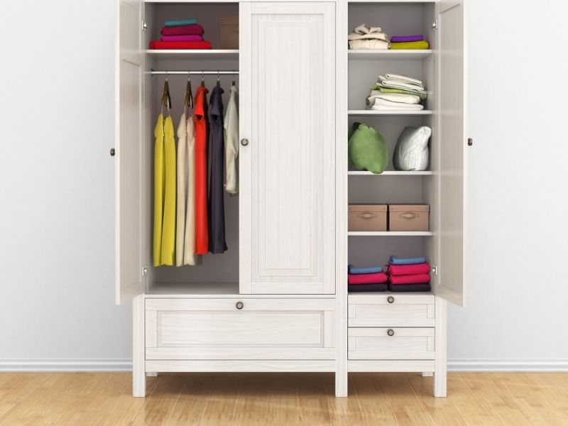 panelled built in wardrobes